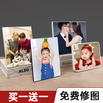 Photo frame table photo custom washing photo made into crystal wedding photo hanging wall photo printing plus photo album frame production