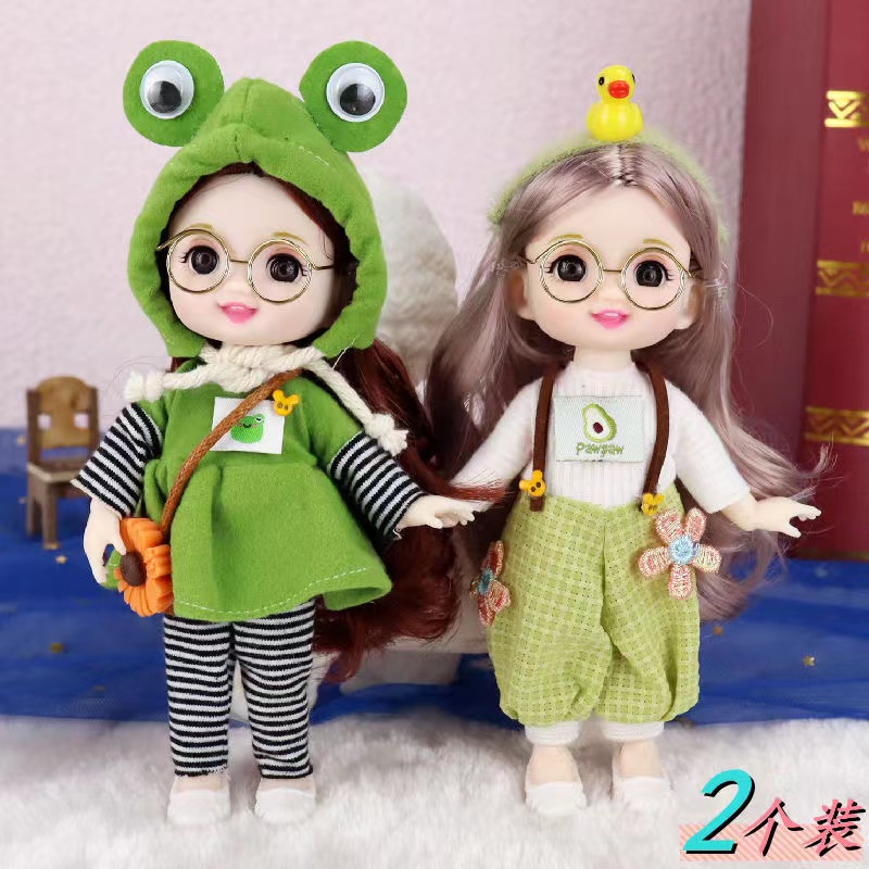 17cm Little Doll Princess Changing Set Clothes Cute Children's Toys Girl Baby Birthday Gift 61