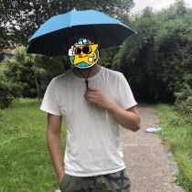 Head-mounted sunshade umbrella cap sunscreen fishing tea picking hat hat Top double layer to give you a small red flower in the same color