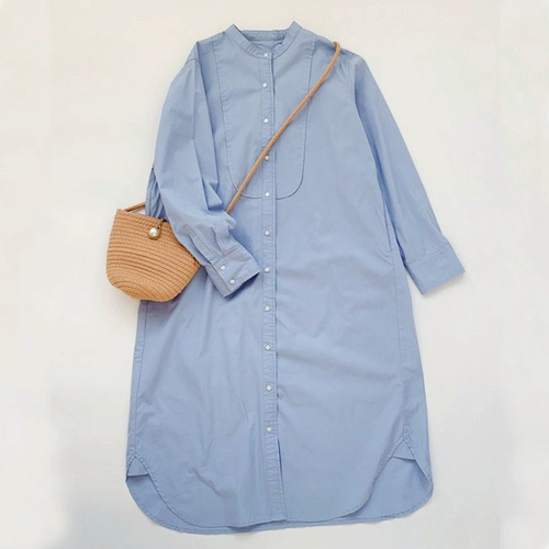 Цветное хлопковое японское платье, длинная рубашка, средней длины