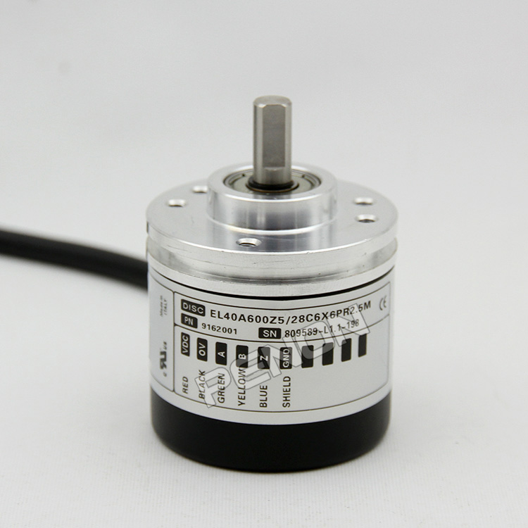 The new EL40A600Z5 28C6X6PR2.5M incremental rotary encoder solid axis 600 line