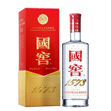 未開封品 中国白酒 国窖1573 2018 375ml 52度 グラスセット付