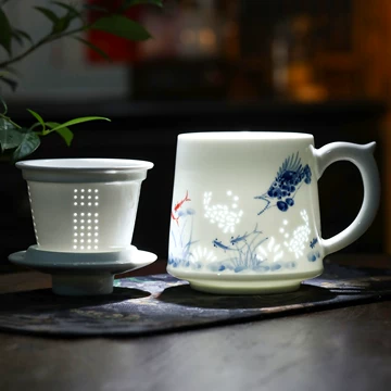 青花 玲瓏盃 茶盃 青花 玲瓏盃 茶盃