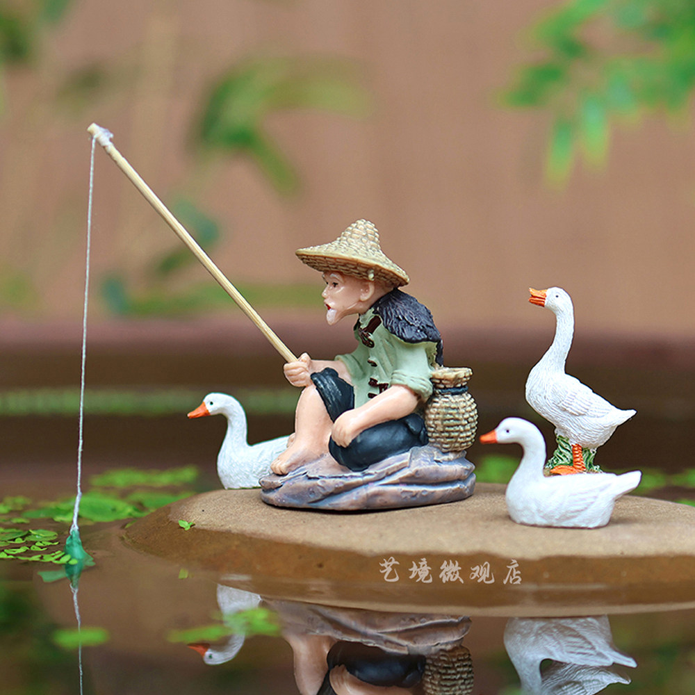 老翁钓鱼摆件-老翁钓鱼摆件促销价格、老翁钓鱼摆件品牌- 淘宝