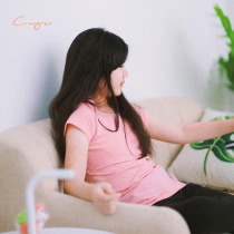 Special word rain adolescent girl nurturing female large child custom chest cushion removable knit color cotton short sleeve T-shirt inside and outside