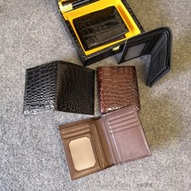  Dragon rune Thai crocodile leather wallet mens short real belly suit wallet vertical trouser bag full leather large banknote multi-card position