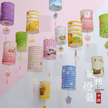 Mid-Autumn Festival National Day New Home Spring Festival New Year Organ Paper Lantern Decoration Cartoon Lantern Childrens portable light