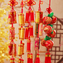 National Day Mid-Autumn Festival Spring Festival firecracker pendant flannel pepper skewers skewers firecrackers ornaments