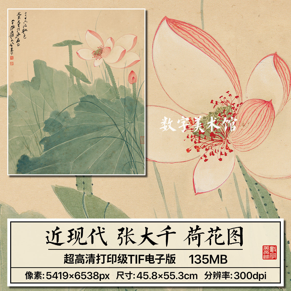 张大千荷花装饰画-张大千荷花装饰画促销价格、张大千荷花装饰画品牌- 淘宝