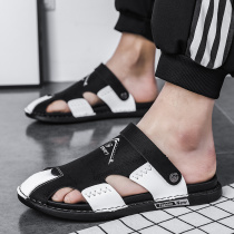 Slippers Men Europe Station Summer Outwear Baotou Beach Sandals Sandslippers Summer Indoor Non-slip Comfort Tide Dual-use Sandals