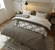 Simple modern bed double bed 1 8 meters Nordic princess bed iron bed single 1 2 meters golden iron bed frame 1 5