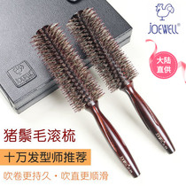 Chicken brand combed hair salon professional Lady long Japanese wild pig Mane inside buckle curly hair round comb barber shop dedicated