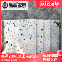 Far Crystal 600x600 color bright surface terrazzo floor tiles non-slip Nordic light tiles living room kitchen and bathroom wall tiles