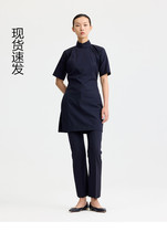 Ms is deeply hiding the modern Chinese MIN long coat of green wool