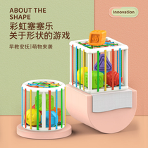 Young childrens puzzle cube Sesele shape box color cognition baby 0-3 years old toy one year old early education Enlightenment