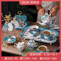 Bone China light luxury European American small luxury coffee cup saucer afternoon tea set set home English tea cup pot water tool