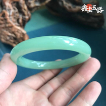 Xinjiang Tangling jade bean green round bar bracelet Quality inspection gold silk jade bracelet Sand gold green High quality recommended boutique new products Other