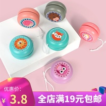 Cute wooden yo-yo children cartoon animal gyratory yo-yo kindergarten puzzle Classic Nostalgia toy