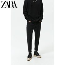 ZARA spring menswear body wash with washed 90% black jeans button closure 8062400800
