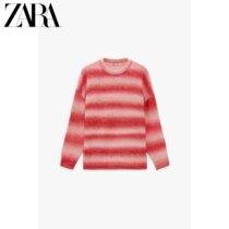 ZARA autumn men soft loose shoulder gradient color jacquard sweater 05755308620