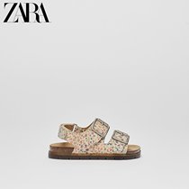 ZARA new childrens shoes baby flower decoration toddler sandals 16655730002