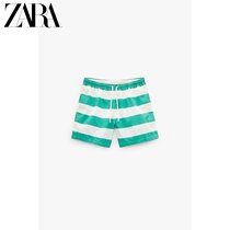 ZARA summer new mens striped printed swimming trunks beach pants 06658307402