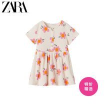 ZARA early autumn new baby girl and young children flower print ribbed dress 03335678712