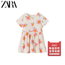ZARA early autumn new baby girl baby flower print ribbed dress 03335678712