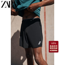 ZARA Sport Collection] Mens 5 inch 2 in 1 dark bag sports shorts 08245401800