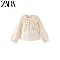 ZARA new childrens clothing girl crochet knitted shirt 5107700075