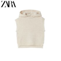 ZARA new baby girl half-open shirt knitted vest 05624562712