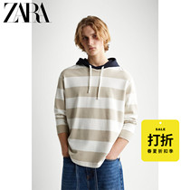ZARA Discount season]Mens fake two hooded loose sweatshirt Sweater hoodie 00526402075
