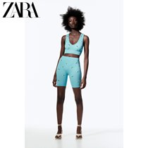 ZARA spring new womens seamless fabric embroidered locomotive with underpants 1014427406