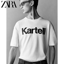 ZARA Men joint KARTELL®Letter Cotton Short Sleeve T-Shirt 00722323251