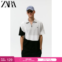 ZARA Double 11] Autumn Winter Mens Color Knitting Short Sleeve POLO T-shirt 03284302802