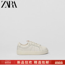 ZARA new childrens shoes baby white cow leather toddler sports shoes small white shoes 18453830001