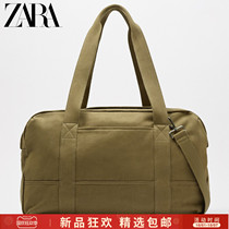 ZARA autumn New Men bag card with green fabric large capacity bowling bag 13108820032