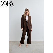 ZARA New Womens Dress Retro Deep Brown Loose Casual Version Pants Feet Curl Pants 2232645700