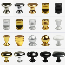Single hole round handle furniture cabinet door handle spherical thumb gold black bright chrome alumina alloy button small handle