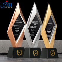 Gold Silver and Copper Resin Trophy Customized Creative 2021 New Crystal Trophy Champion Team Souvenirs