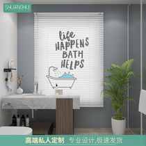 Double hui aluminum blinds Bathroom shading waterproof size custom original design hole-free installation blinds
