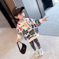 French Jacadi baby childrens clothing two-piece girl autumn clothing 2021 Spring and Autumn new childrens sports suit