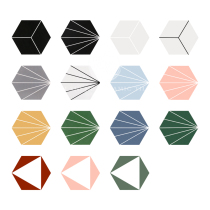 Nordic dandelion Ray hexagonal brick 200x230 toilet tile kitchen wall tile antique brick pink tile