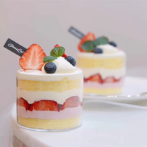 Large round Cup mousse cup fruit cake jelly ice cream disposable cup plastic tin box pudding cup