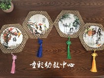 Kindergarten corridor hanging decoration Mei Lan bamboo chrysanthemum spring summer autumn and winter bamboo woven decoration creative Chinese style corner