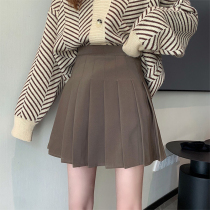Spring and autumn 2021 new large size fashion A short skirt high waist hip skirt slim fat mm pleated skirt