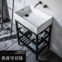 No faucet hole No hole washbasin Ceramic floor-to-ceiling deepened washbasin Hair wash girls can also install their own