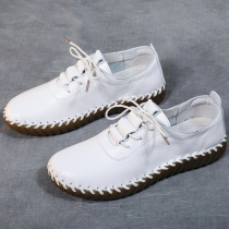 Autumn new tai chi shoes womens comfortable first layer cowhide practice shoes thickened beef tendon bottom tai chi sports shoes morning training shoes