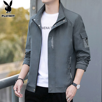 Playboy casual coat mens spring and autumn stand-up collar clothes mens 2022 new trend cargo jacket men