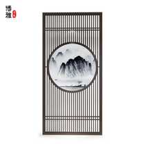 Glass glaze Chinese tempered partition solid wood porch bathroom glass shower room restaurant aisle partition Wuhan